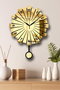 Wallity Reloj de pared decorativo dorado